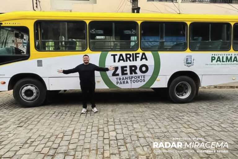 Ônibus Tarifa Zero Palma liga cidade aos distritos com transporte gratuito