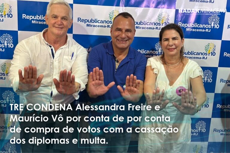 Prefeita de Miracema é cassada por compra de votos