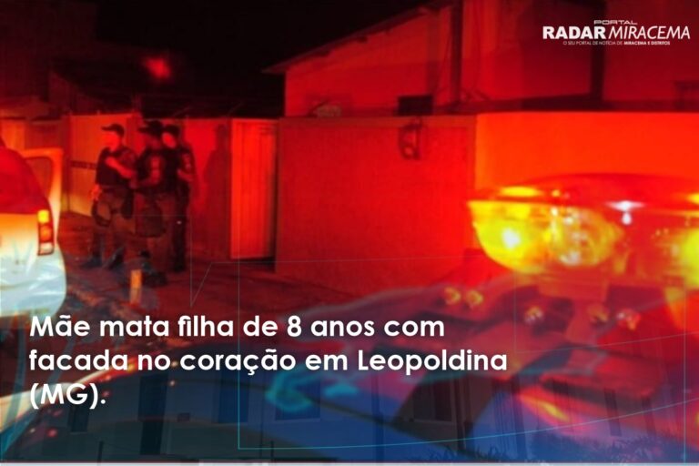 Crime em Leopoldina: mãe mata filha de 8 anos e tenta suicídio