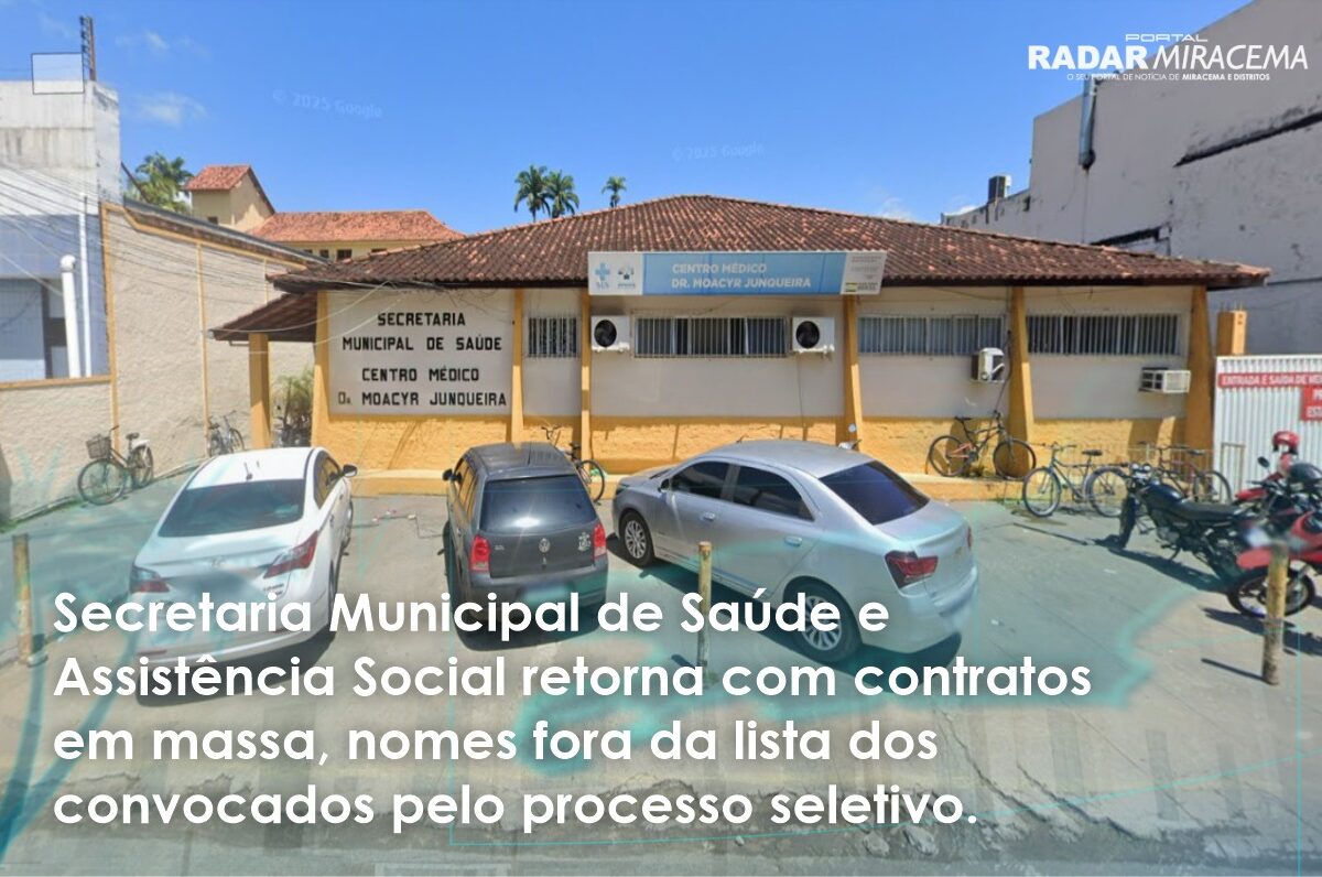 Contratações sem processo seletivo voltam à Prefeitura de Miracema e causam indignação